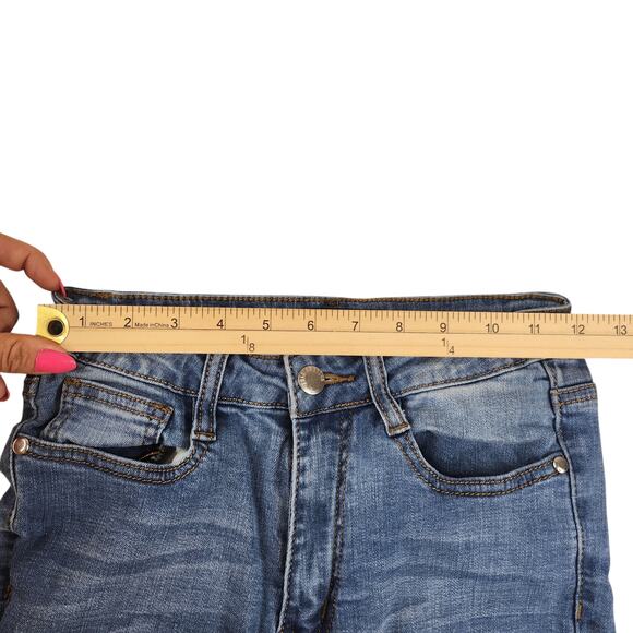 Fashion Nova Jeans Womens 26 1 Ripped Destroyed Skinny Mid Rise Medium Wash - Picture 8 of 12